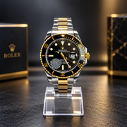 RLX Submariner Style Black & Gold Watch