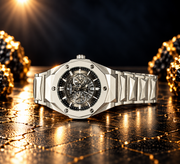 Hublot Watch Diamond Cut – Skeleton Black Dial