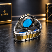 RLX Submariner Style Black & Gold Watch