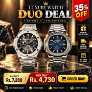 Hublot Style & Patek Philippe Style – Silver & Blue Duo Deal