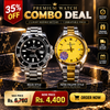 Luxury Duo Watch Deal – GMT Style & Gold Dial