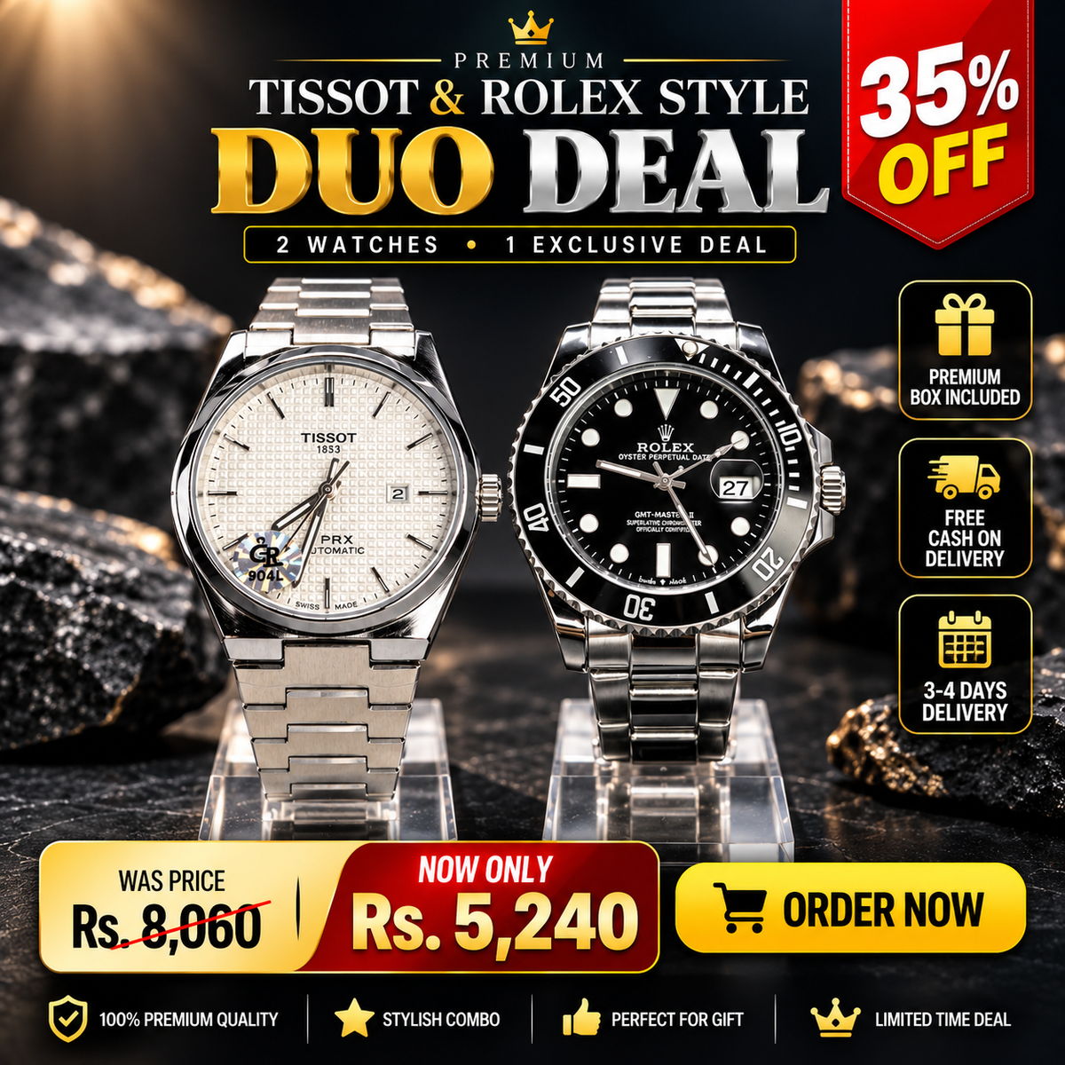 Tissot PRX Style & GMT Style – Classic Duo Deal